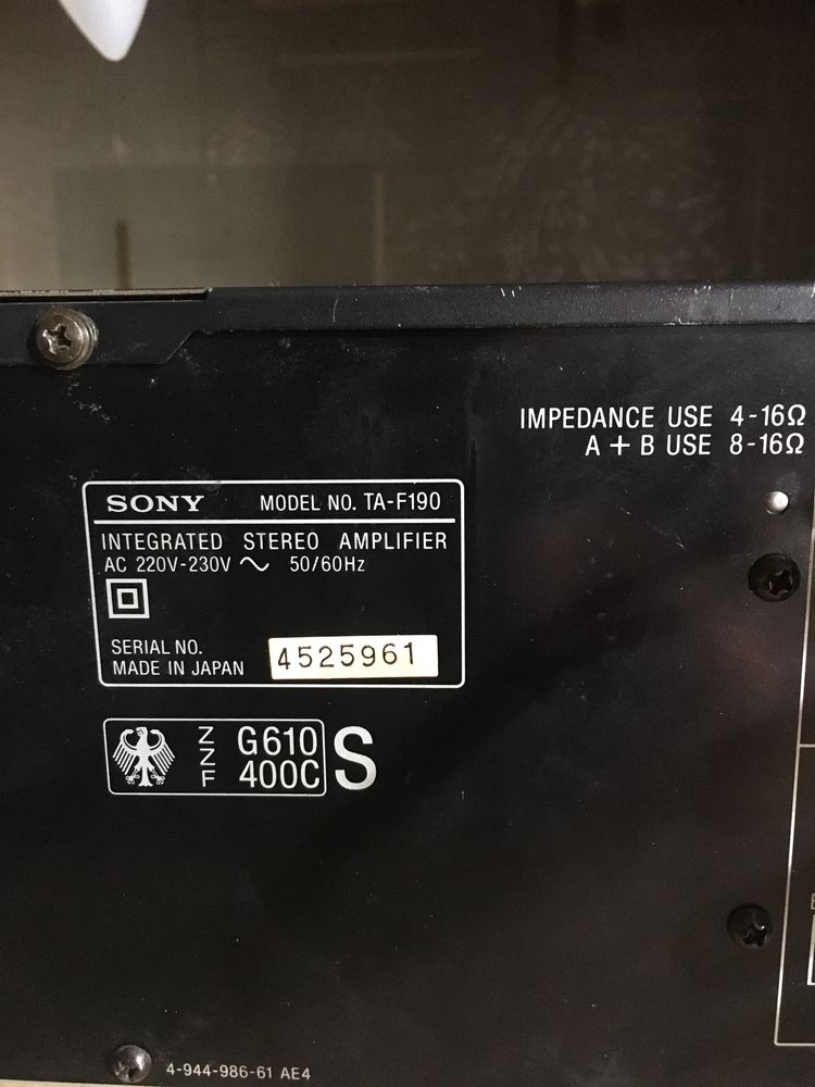 Усилитель Sony Японский TA-F190