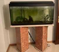 Aquário de peixes com móvel, filtro e lâmpadas  - 1,20m comprimento