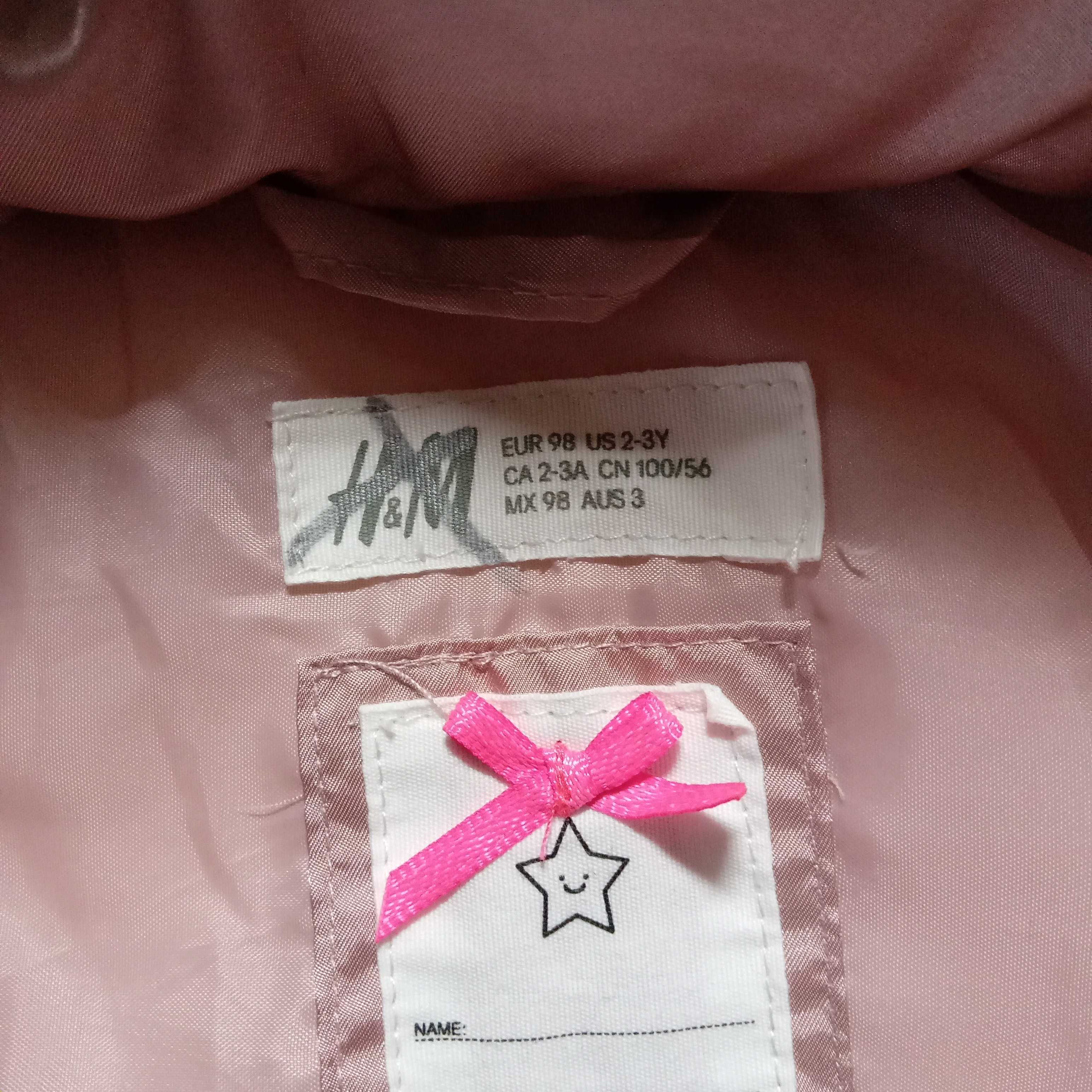 Куртка утепленная на девочку 2-3 года фирма H&M пр-во Бангладеш