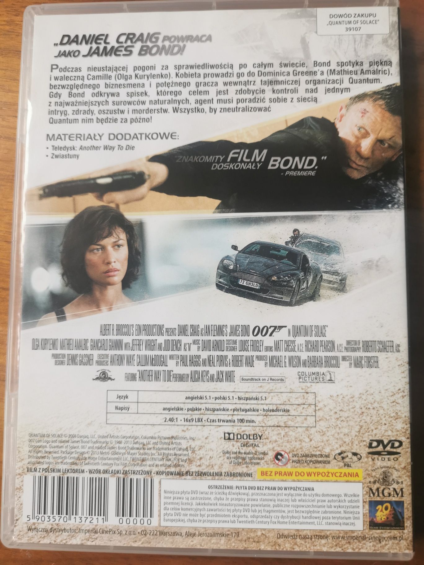 James Bond - Quantum of Solace DVD