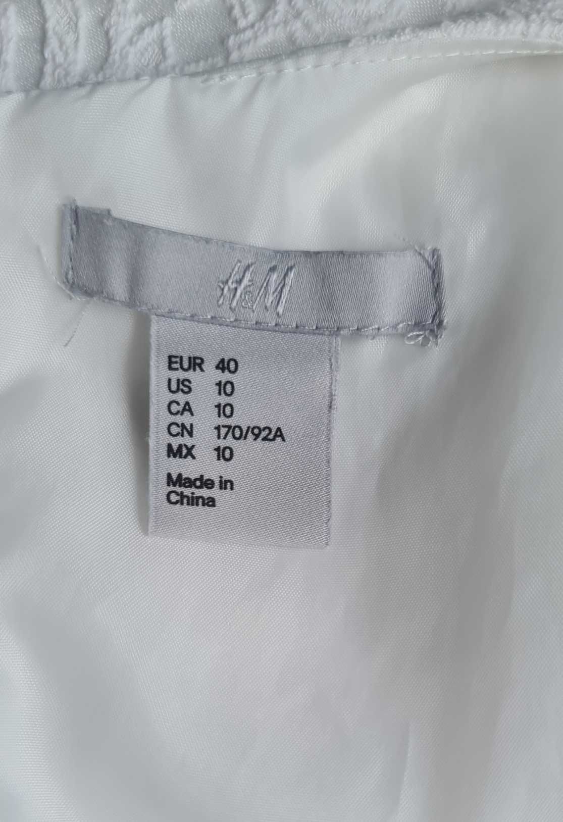 H&M biała elegancka sukienka roz 40