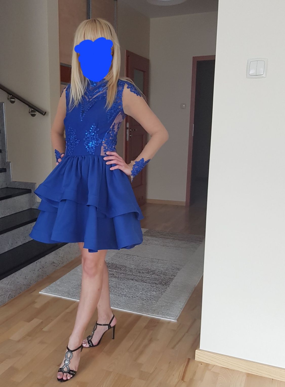 Sukienka LOU Scarlet, jak nowa, wesele, studniówka, ślub, chabrowa S