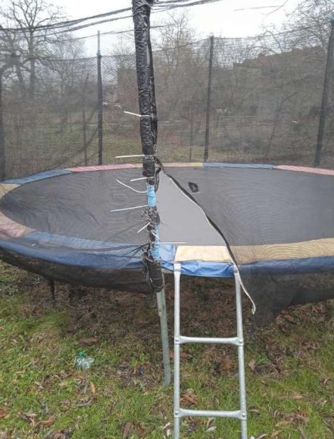 Części do trampoliny mata osłona na sprężyny siatka nogi obręcz