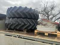 koła bliźniacze, fendt 512c, opony,18,4 r 38 14,9 r28 sprzęgi,oryginał