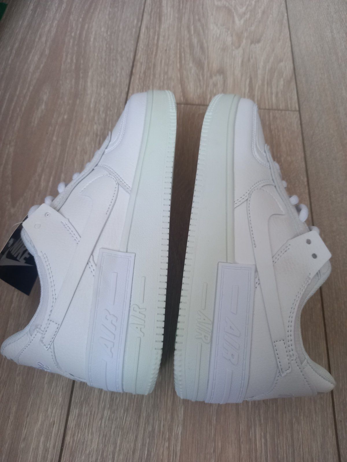 Женские кроссовки Найк (Nike Air force 1 Shadow) белые