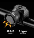 Klakson BG-3509BL,120dB,wbudowana bat.200mAh,ład.USB-C,rower,hulajnoga