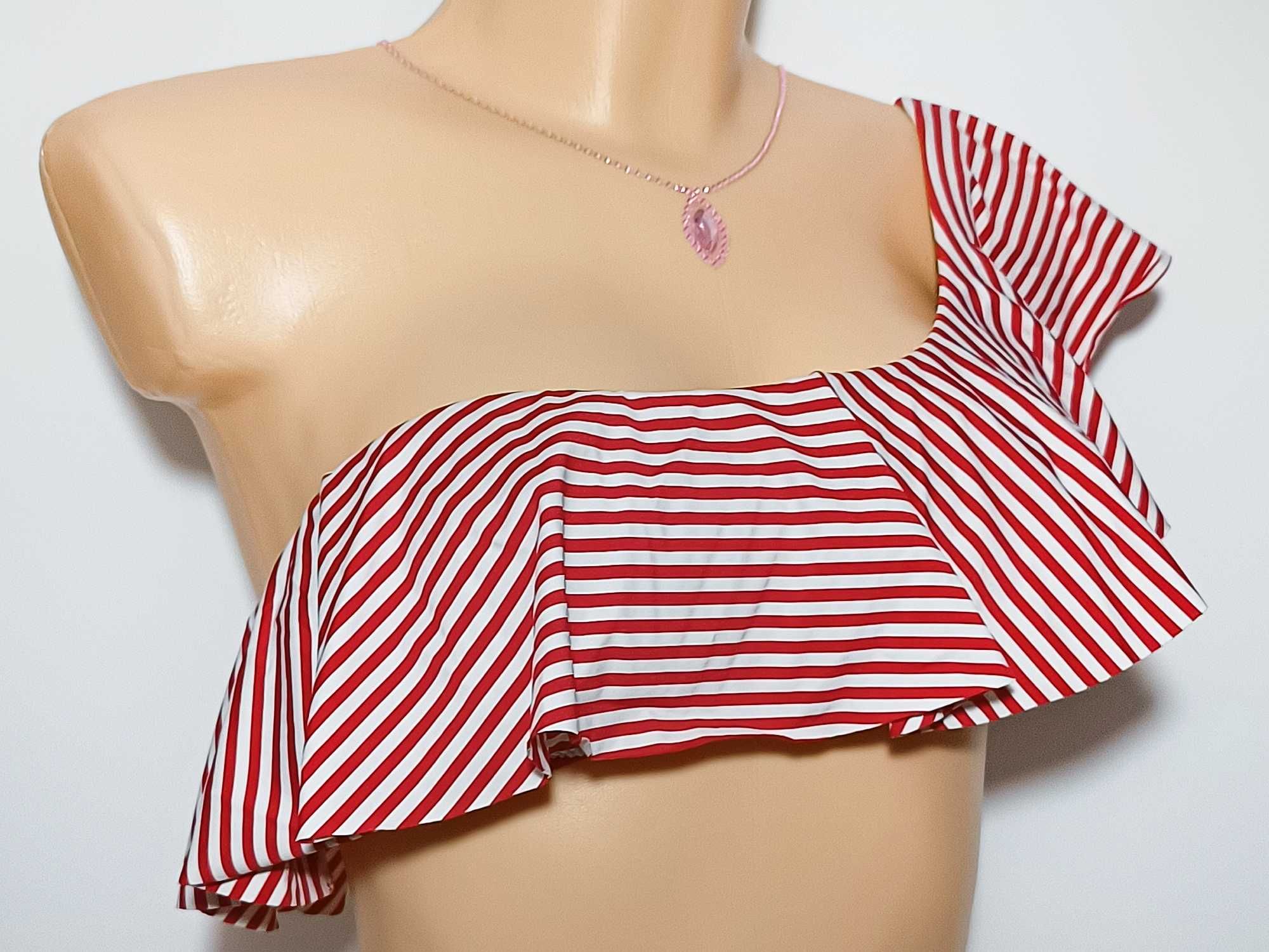 Calzedonia Biustonosz kąpielowy opaska w paski na jedno ramie L/XL