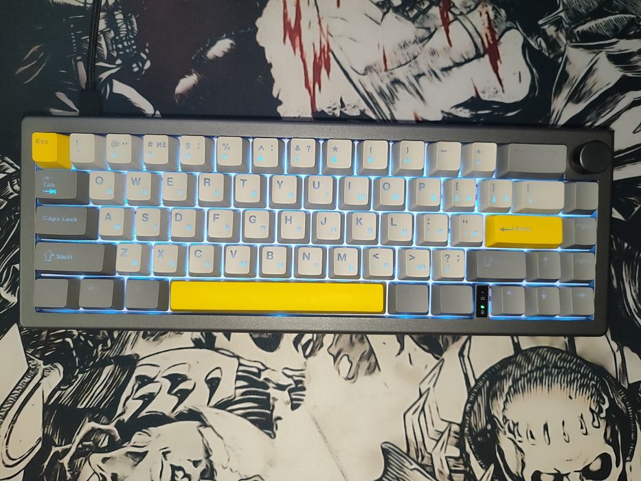 Клавіатура механічна бездротова EPOMAKER EK68 65% Flamingo Switch