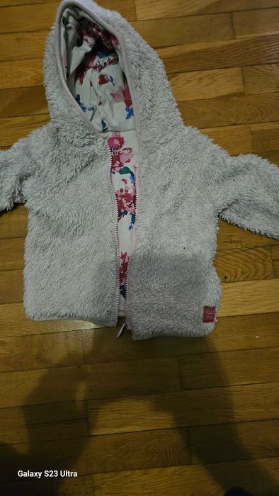 Bluza niemowlęca dziewczęca dwustronna ciepła