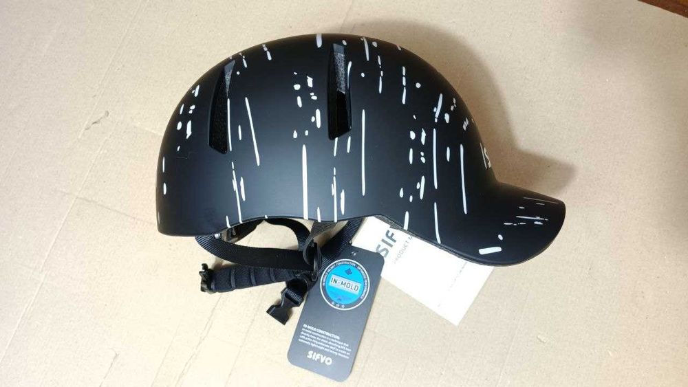 Модный велосипедный шлем SIFVO 56-61см с солнцезащитным козырьком
