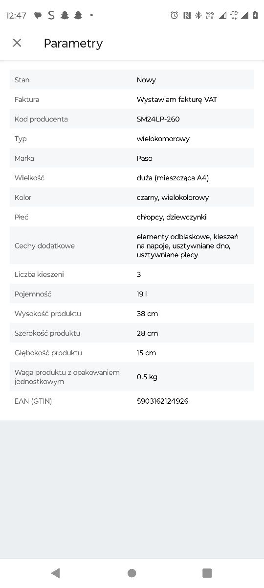 Plecak szkolny+ worek