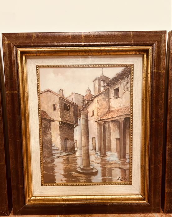 Três quadros feitos com a arte de três dimensões. Medidas 61x51,5