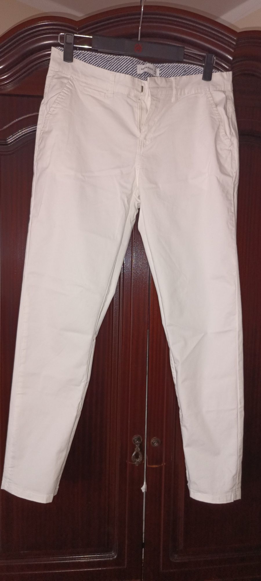 spodnie damskie białe reserved 38