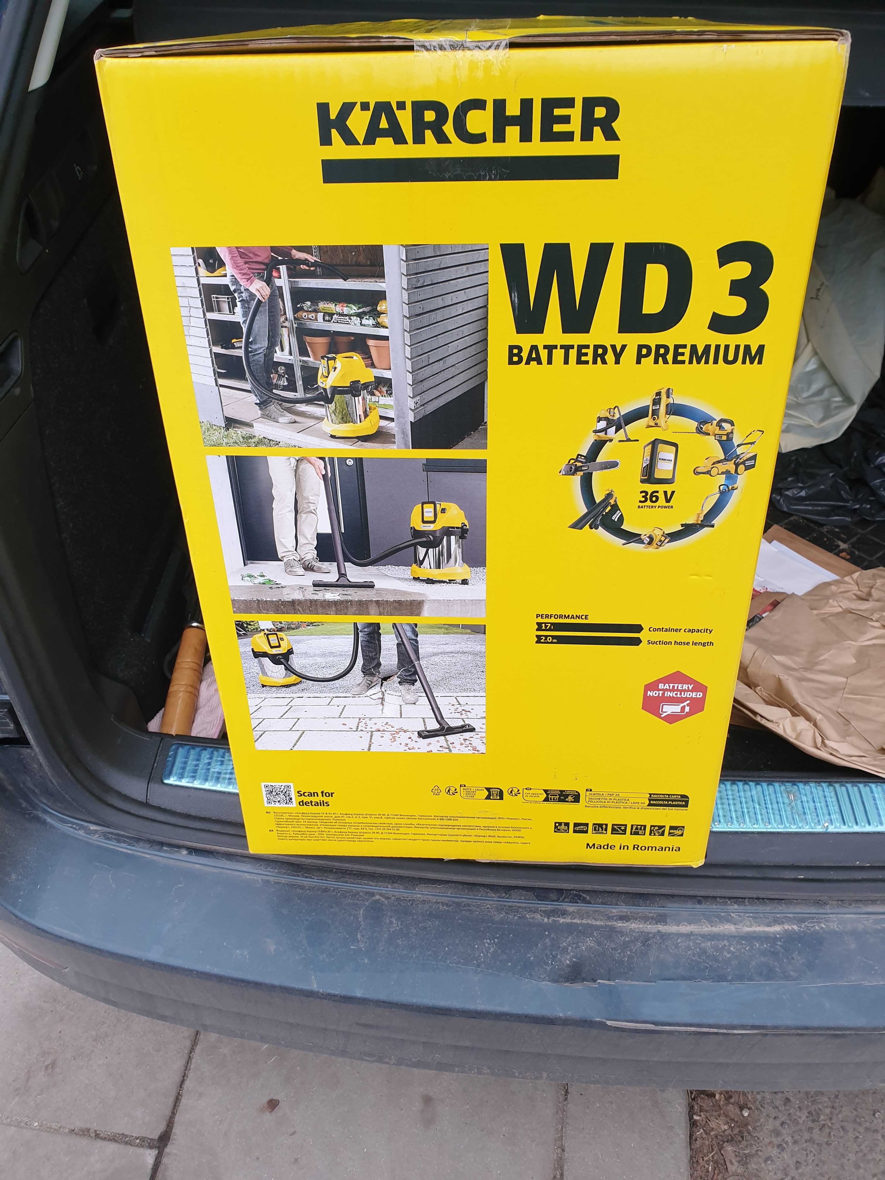 Odkurzacz Kärcher WD 3 Battery Premium 1.629-950.0 (bez akumulatora)