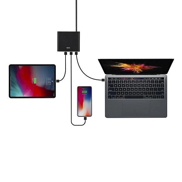 HUB UNIQ Surge LITHOS Collective 90W 2xUSB-A QC 3.0 / 2xUSB-C PD 3.0 -