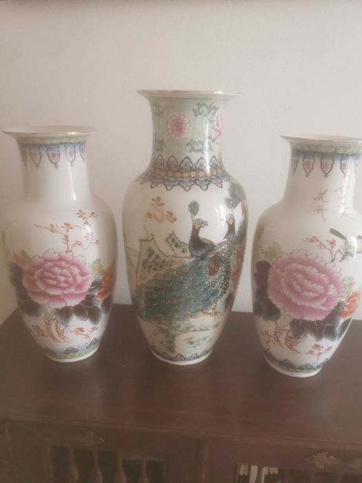 Jarrões/Potes  grandes de decoração antigos de Loiça chinesa