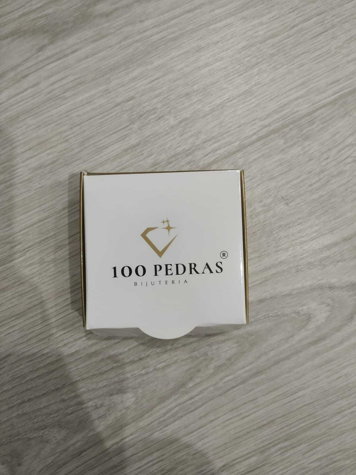 Colar e brincos aço inoxidável dourados e com brilhantes