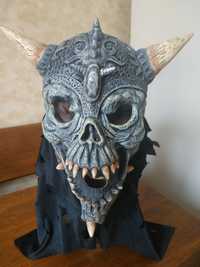 Маска череп викинга в шлеме, скелет, викинг, маска, демон, воин