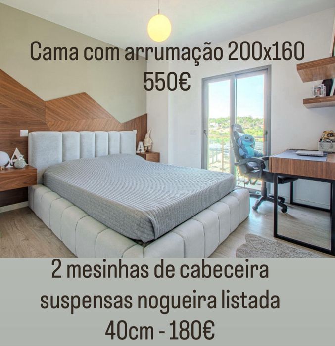 Cama com arrumação