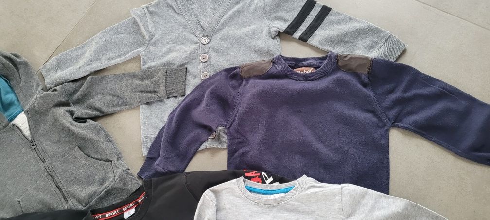 7 sztuk sweterki bluzy paka zestaw komplet dla chlopaka 110 116