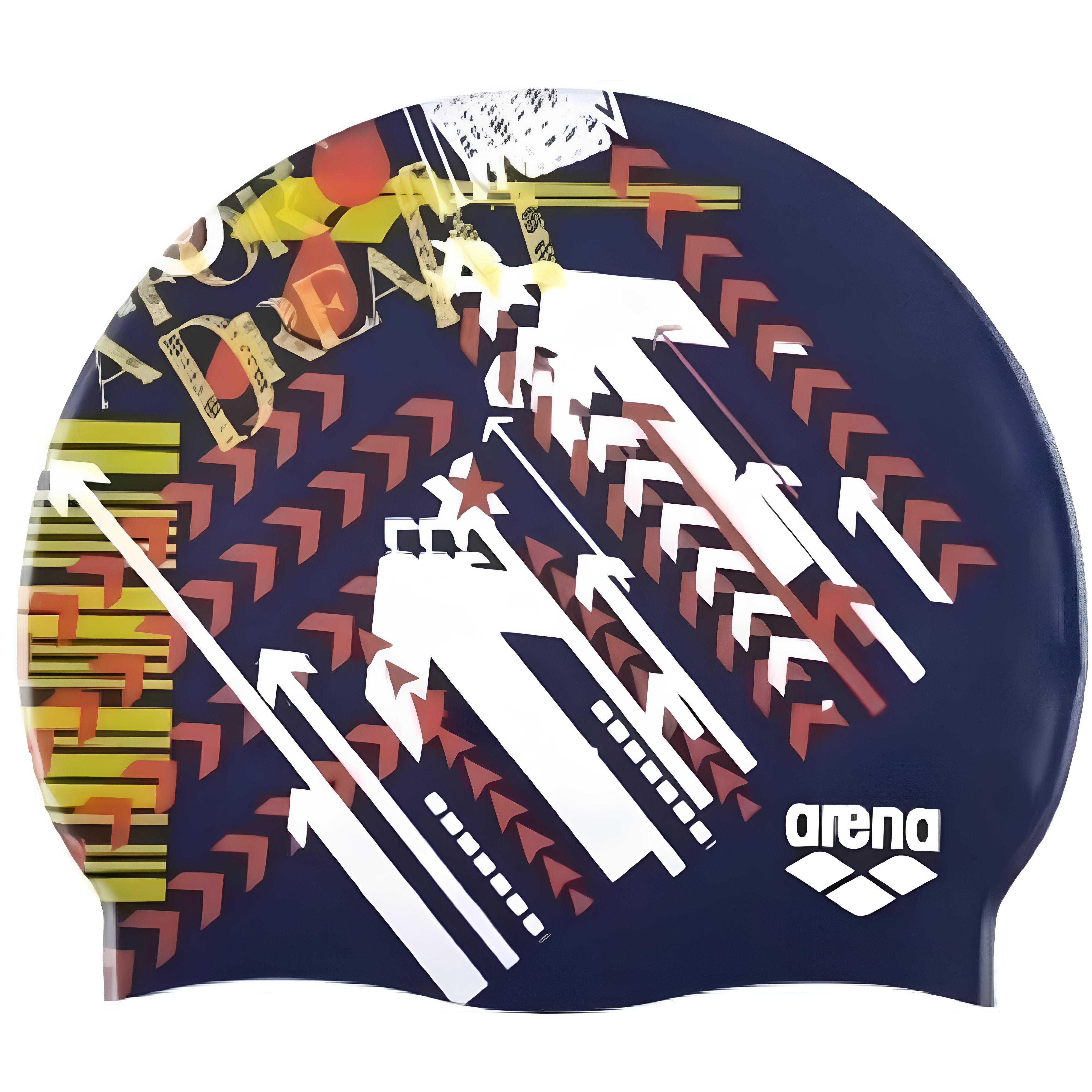 CU101 Czepek Pływacki Dla Dzieci Silikonowy Na Basen ARENA Print 5-10l