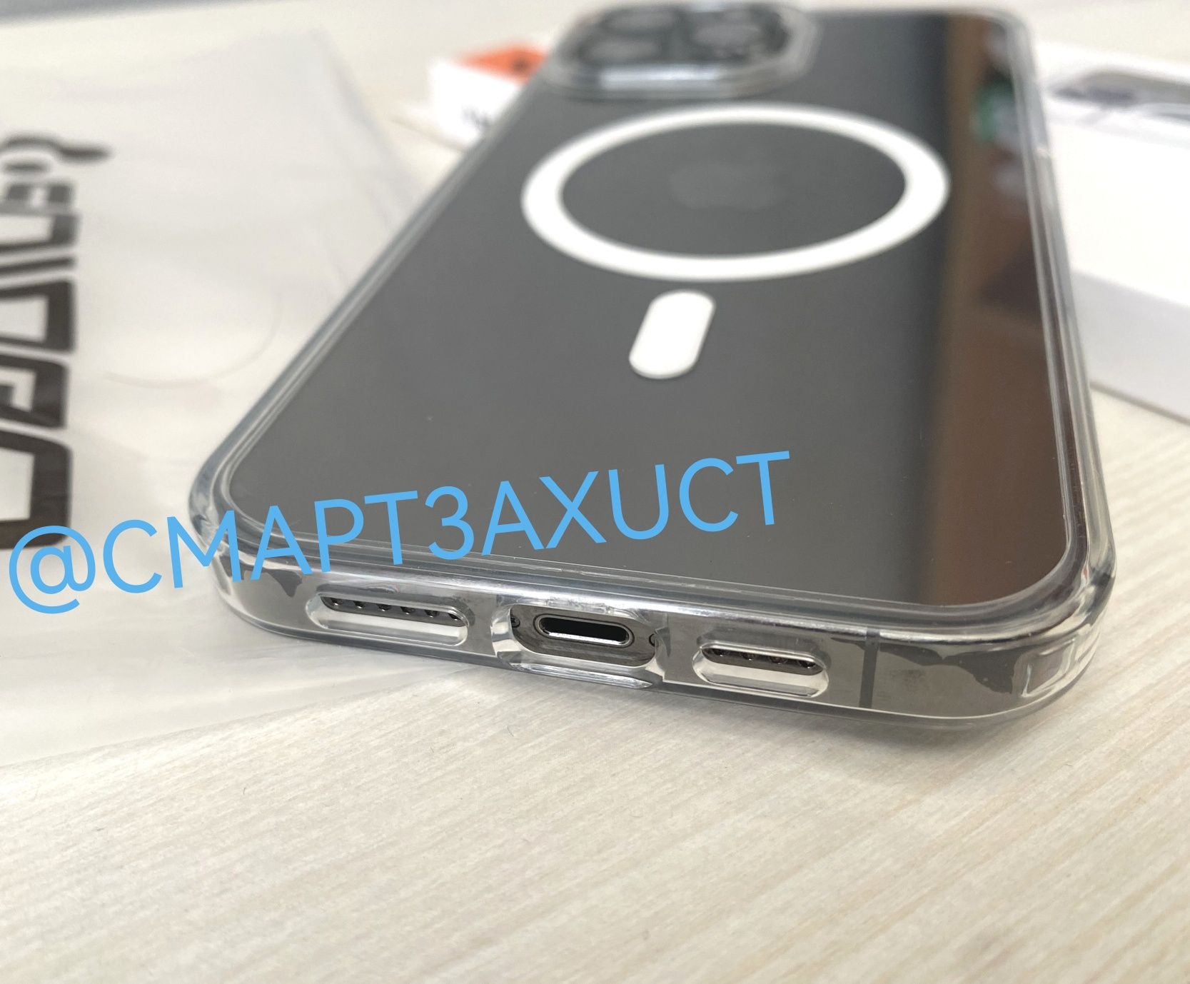 Spigen Magsafe чехол на iphone 13 14 15 Pro Max прозрачный на айфон