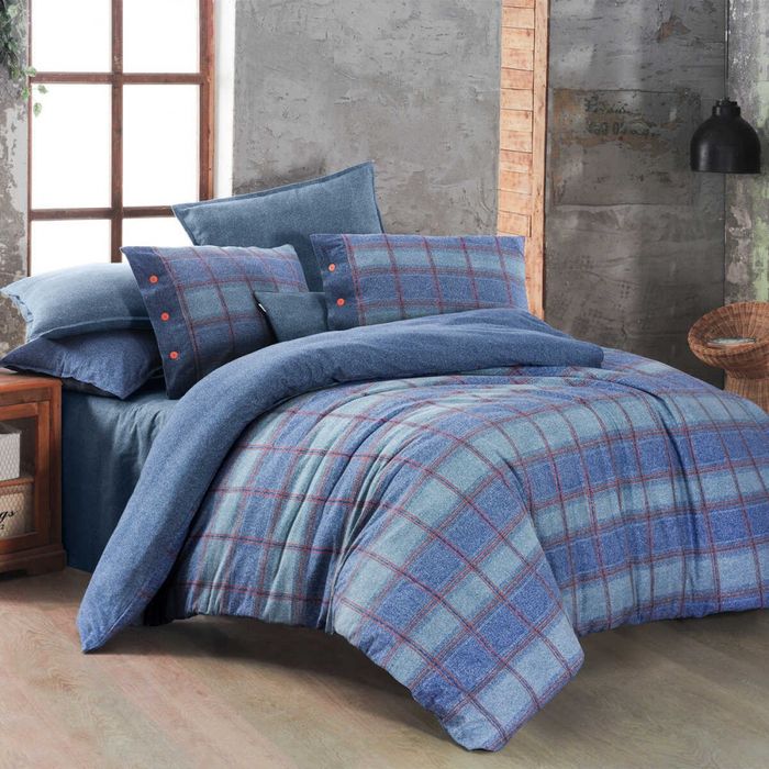 Постельное белье Sarev flannel евро(Акция]