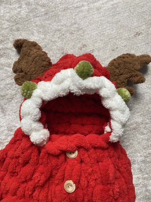 Sylwestrowe ubranko dla malego kotka albo psa renifer