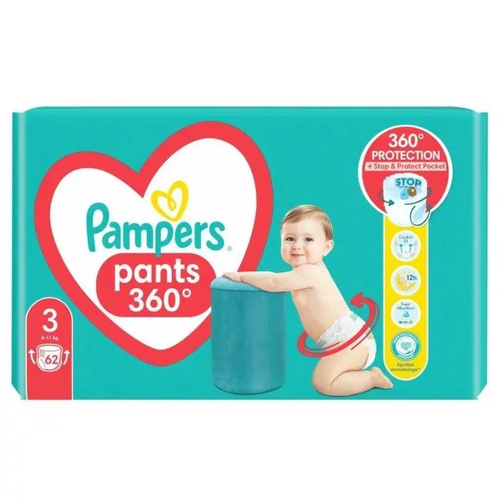 Памперси-трусики Pampers pants 3 6-11 кг 62 шт