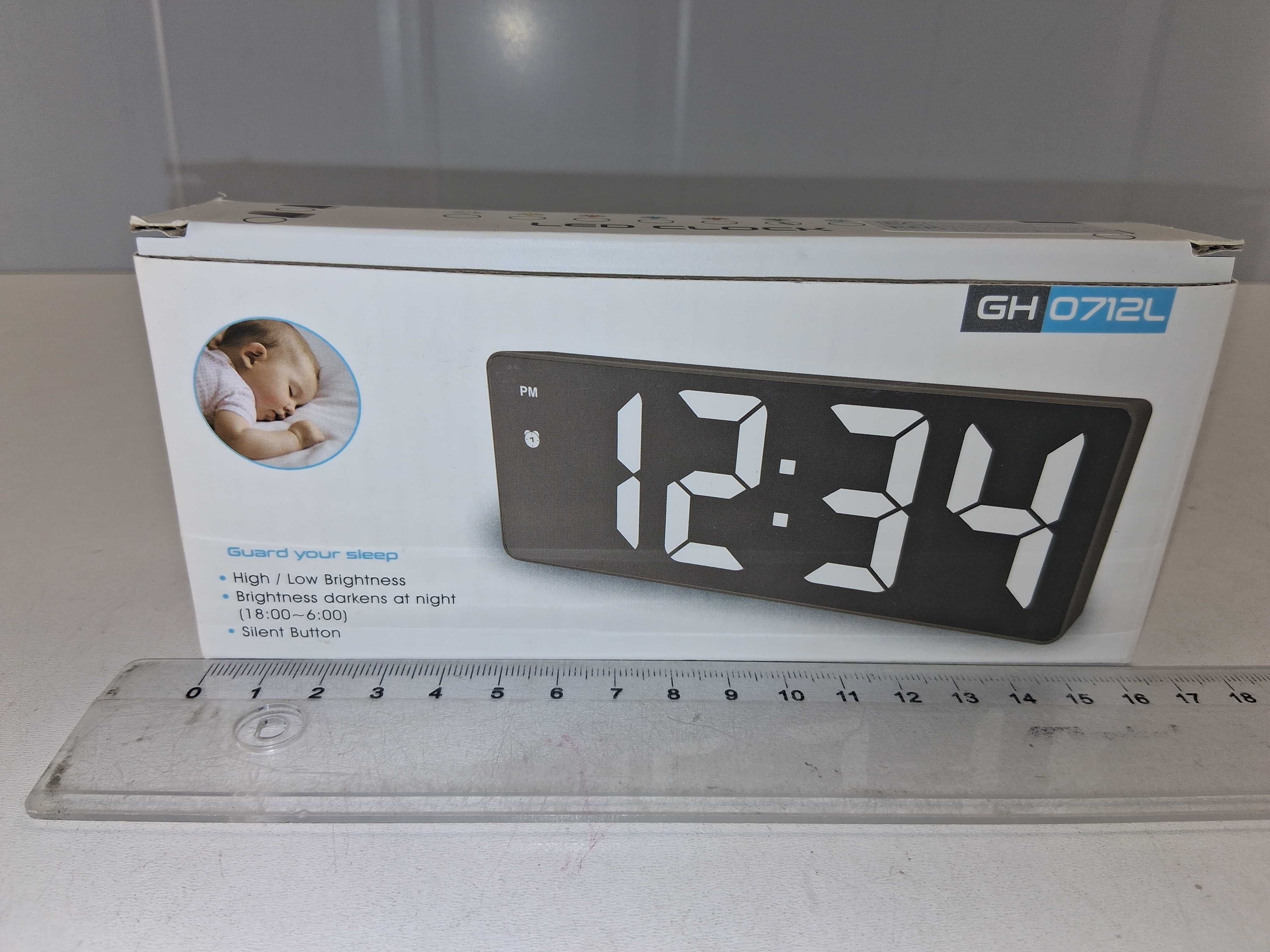 L065 Budzik Cyfrowy LED Lusterko Zegar Elektroniczny Termometr GH0712L
