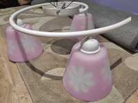 Lampa wisząca dla dziewczynki klosze szklane plus żarówki LED