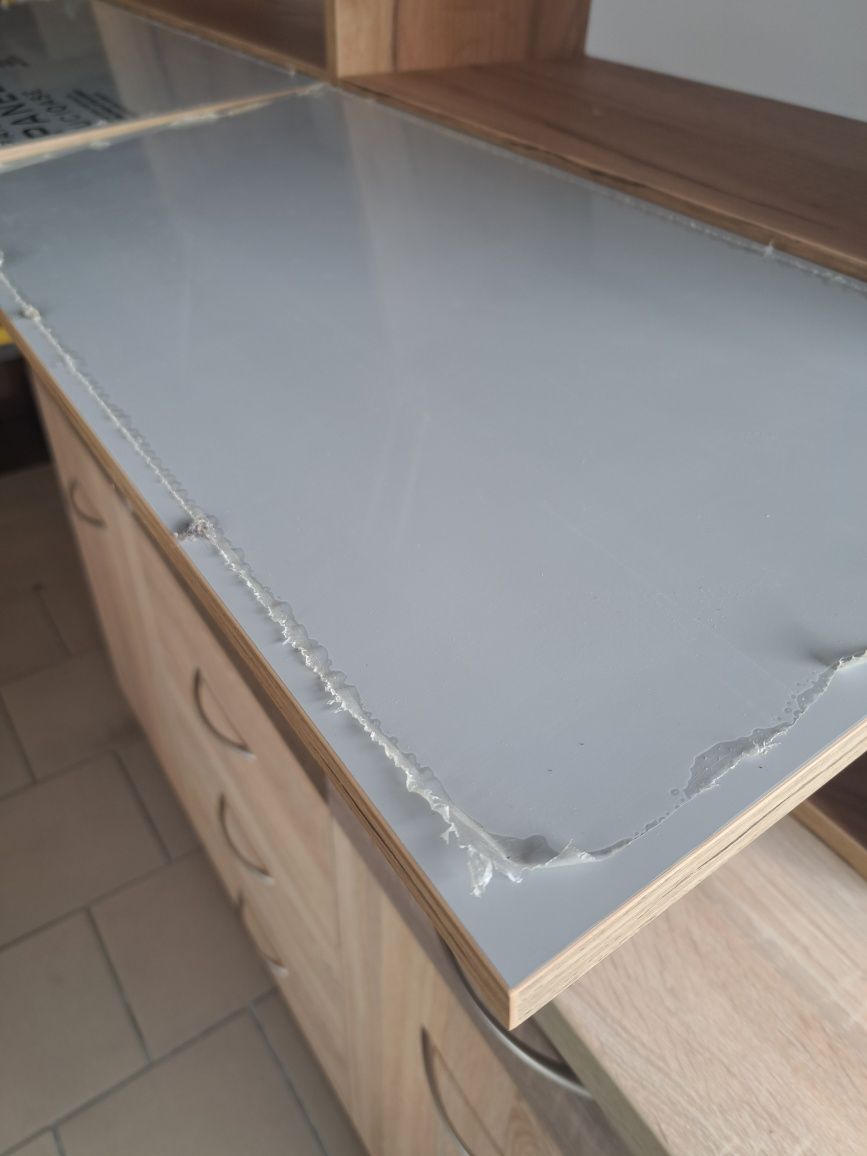 Nowa szafka wisząca dąb wotan fronty MDF popiel 120x85x25