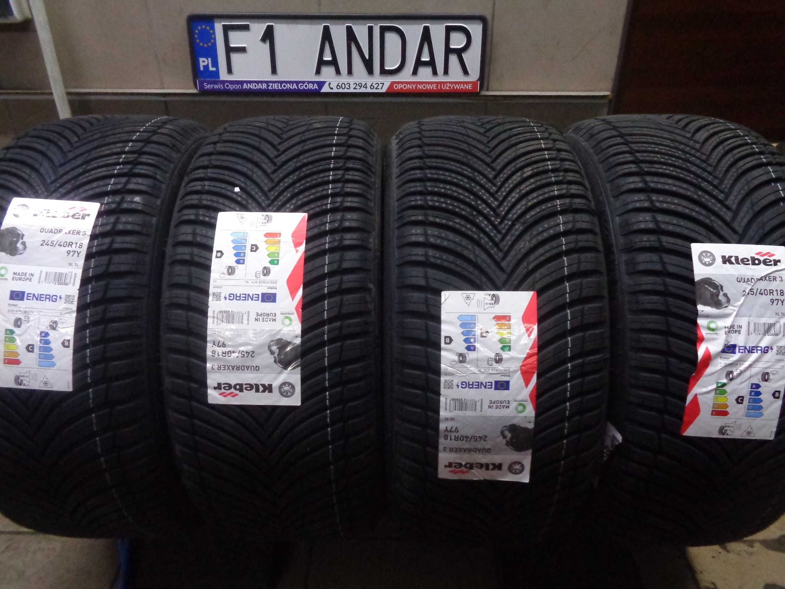 245/40R18 KLEBER Quadraxer 3 , Nowe Całoroczne , Warto , ANDAR