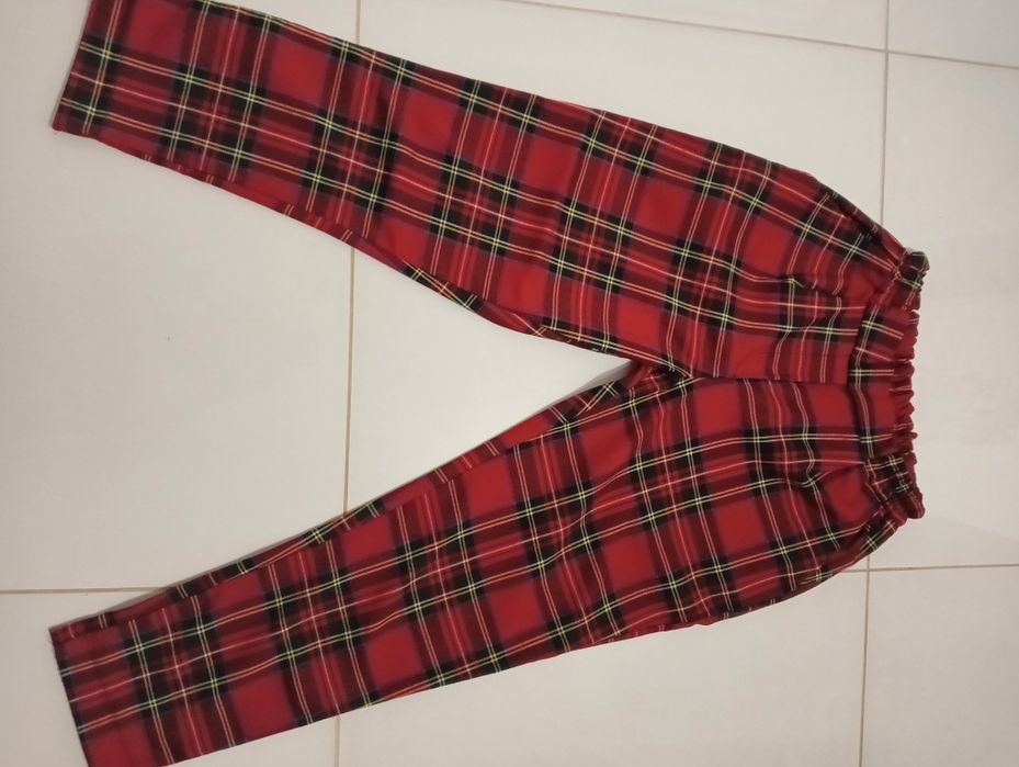 Spodnie damskie,czerwone,krata,rL,cena 50zl