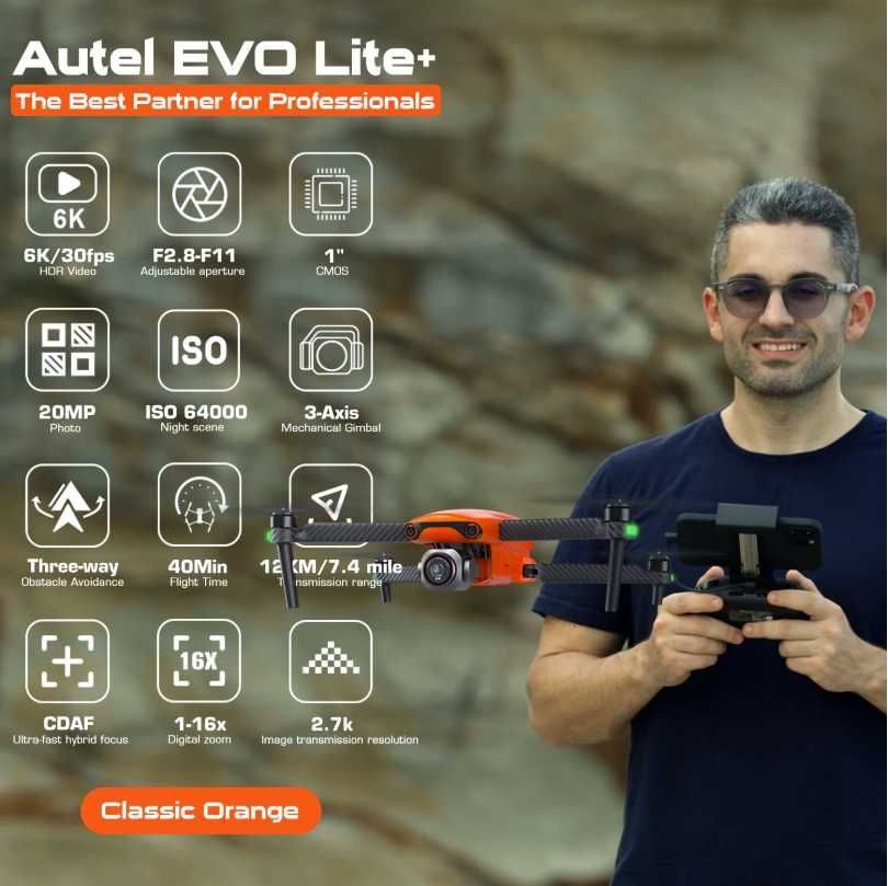 AUTEL EVO Lite+ Series Premium Bundle NOVO E SELADO