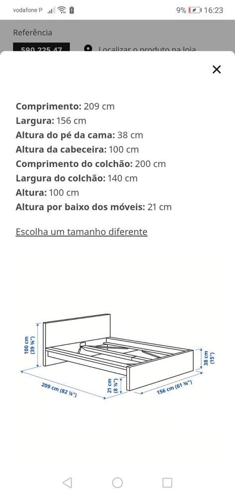 Quarto - cama+ mesa de cabeceira+ candeeiro