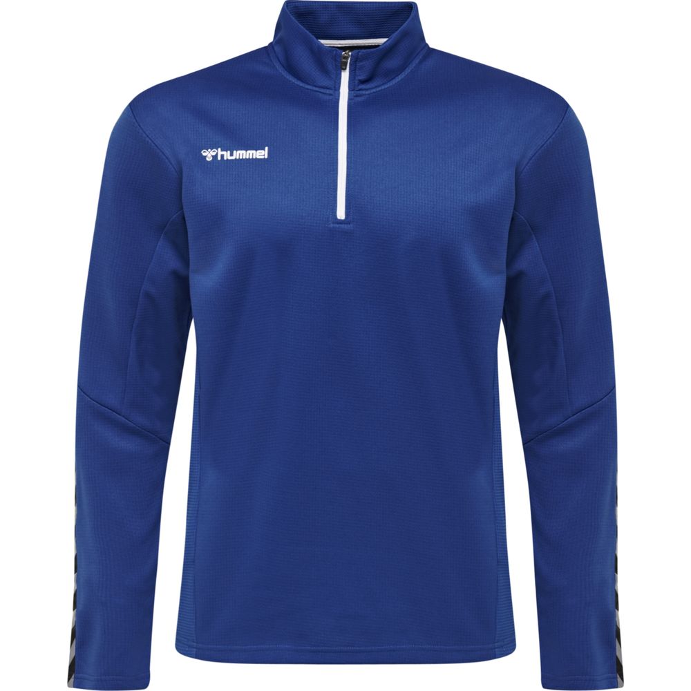 116 Hummel niebieska bluza sportowa piłkarska zamek cienka treningowa