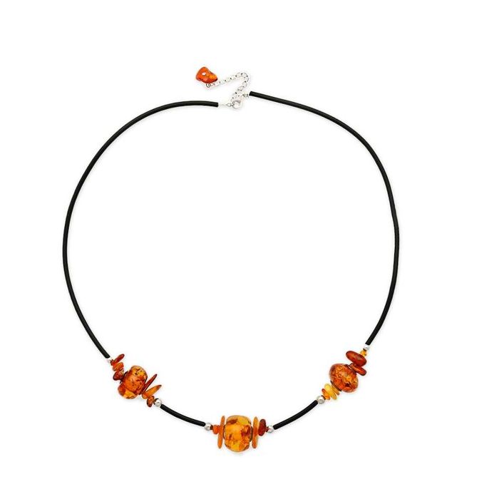Naszyjnik z bursztynami