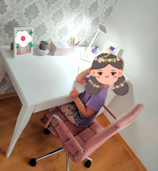 Meblik biurko półka krzesło obrotowe zestaw