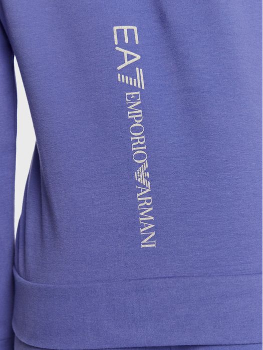 Bluza fioletowa z nadrukiem Emporio Armani S