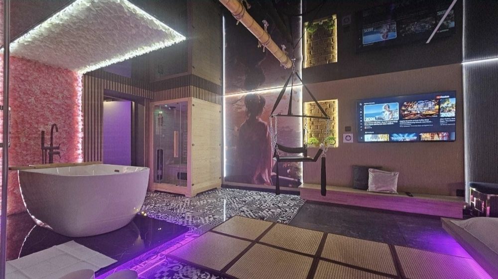 Japoński Romantyczny Apartament z Jacuzzi i Sauną – Gdańsk Centrum