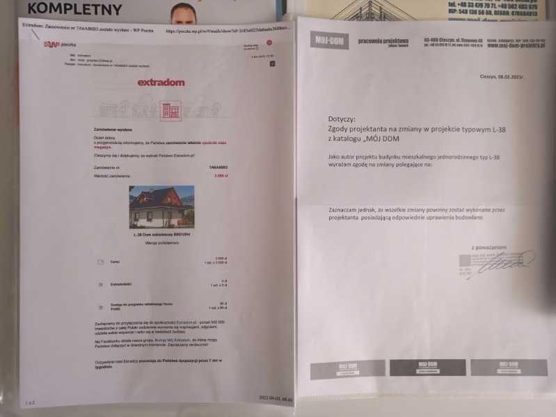 Projekt domu L-38 extradom.pl (kompletna dokumentacja), pow.- 65,40 m2