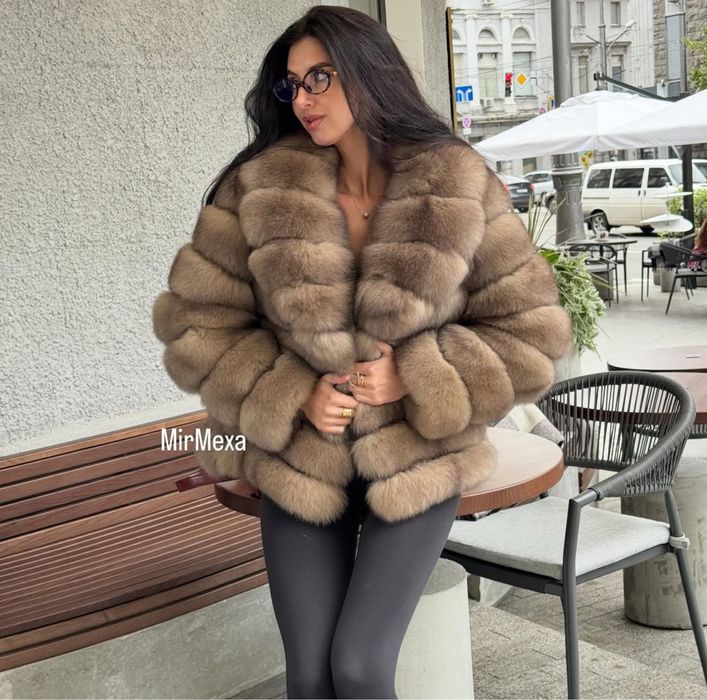 Шуба светлый соболь