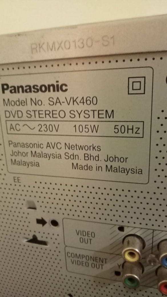 Panasonic SA-AK460,Bluetooth,micro SD,DVD, AUX, DivX,MP3, FM,230W.RMS!