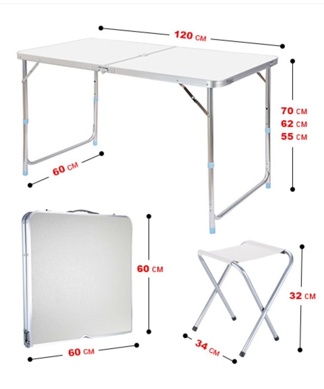 Столик для отдыха туристический +стулья .