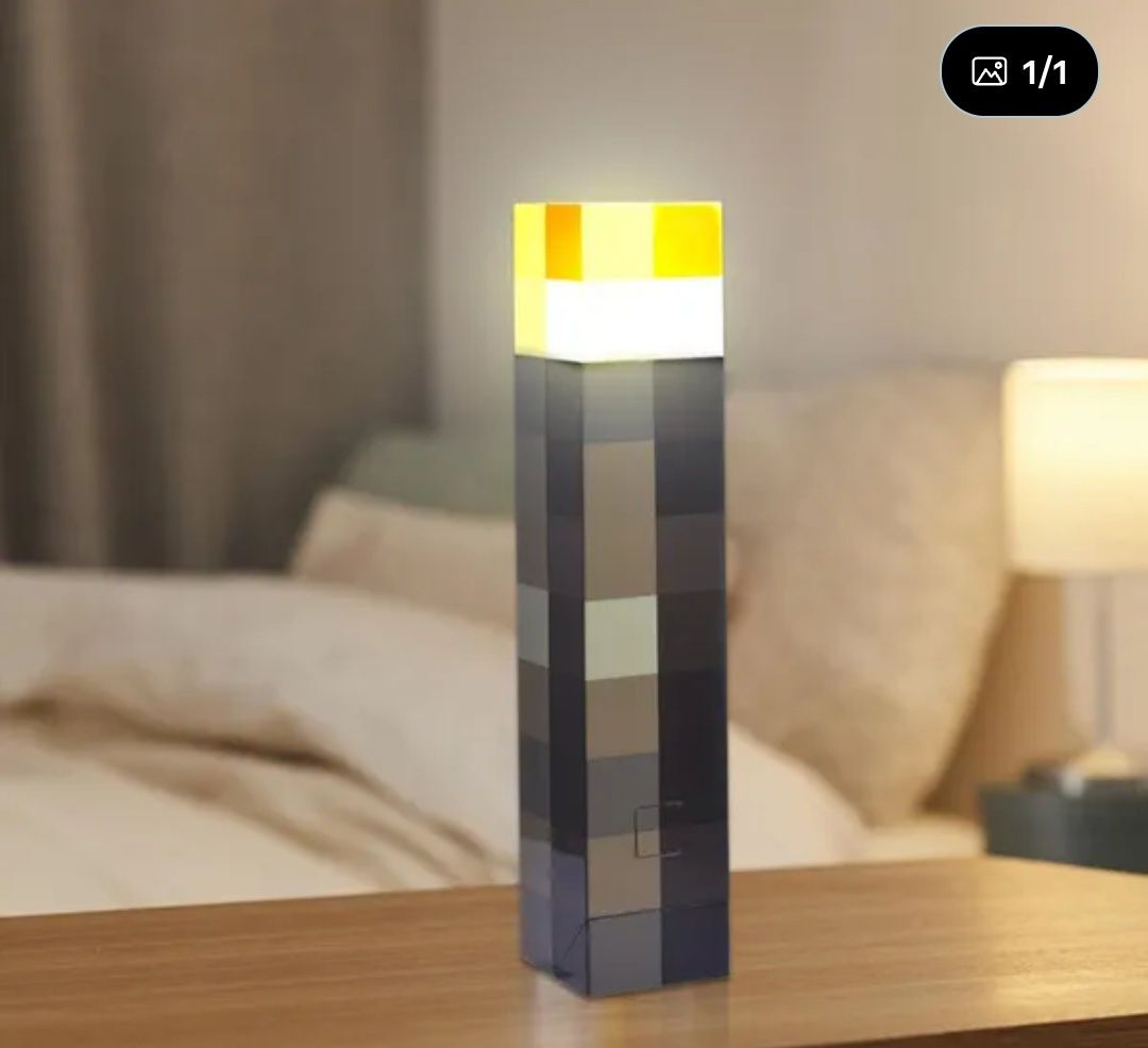 Minecraft lampka LED pochodnia latarka
