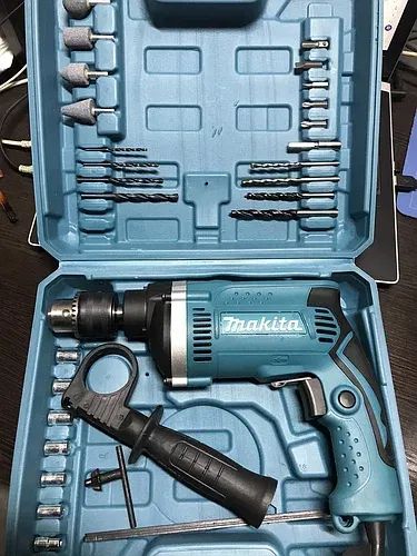 Дриль ударний Makita HP1630 710 Вт Свердла, Головки, Біти, Гарантія 1р