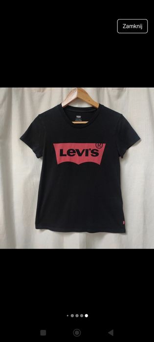 Czarny T-shirt koszulka bluzka krótki rękaw Levi's Levis rozmiar S