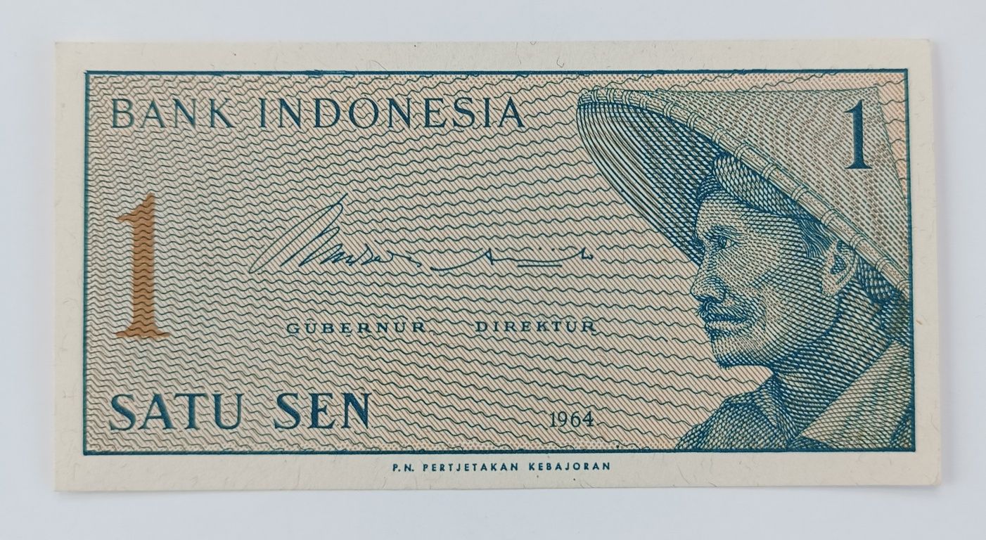 banknot 1 sen , Indonezja