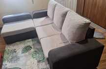 Sofá Chaise Longue Reversível com Puffs